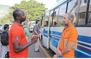 Solomon Afuape and Ted Carey during Mukono meeting in 2015