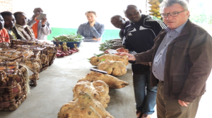 EU Ambassador and the delegation visiting the farmers’ roadside market