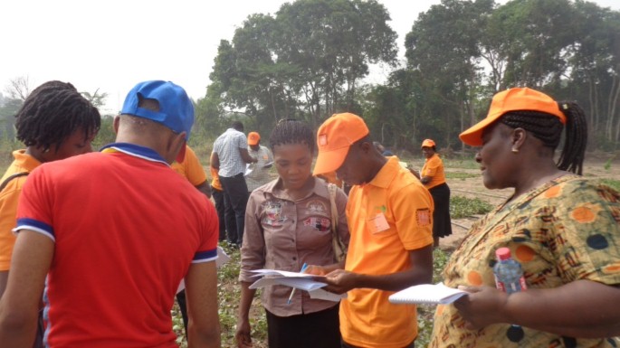 ToT Course Participants in a practical field session