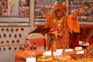 Dr Maria Andrade at the 2015 I Love Sweetpotato exhibition in Kigali Rwanda