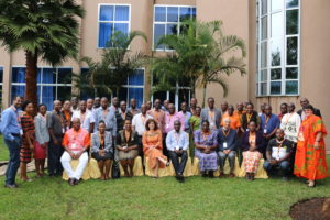 Seed Systems and Crop Management CoP Meeting participants pose for a group photograph