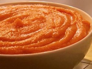 A bowl of sweetpotato puree