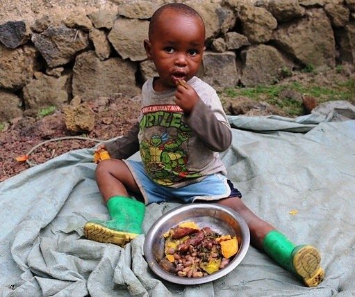 Christian, a 2 years beneficiary of The Feed the Future OFSP project.