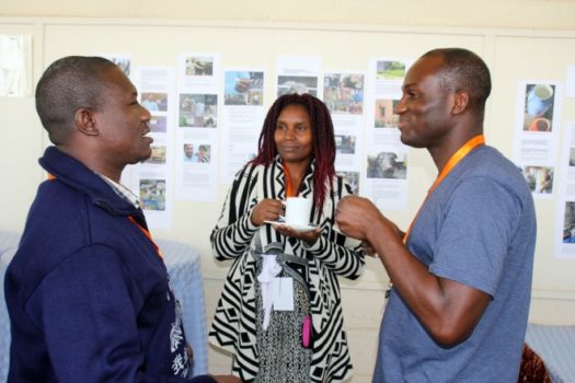 Gemenet holds discussions with other CoP members during the 2016 annual meeting held in Nairobi (Photo: C. Bukania)